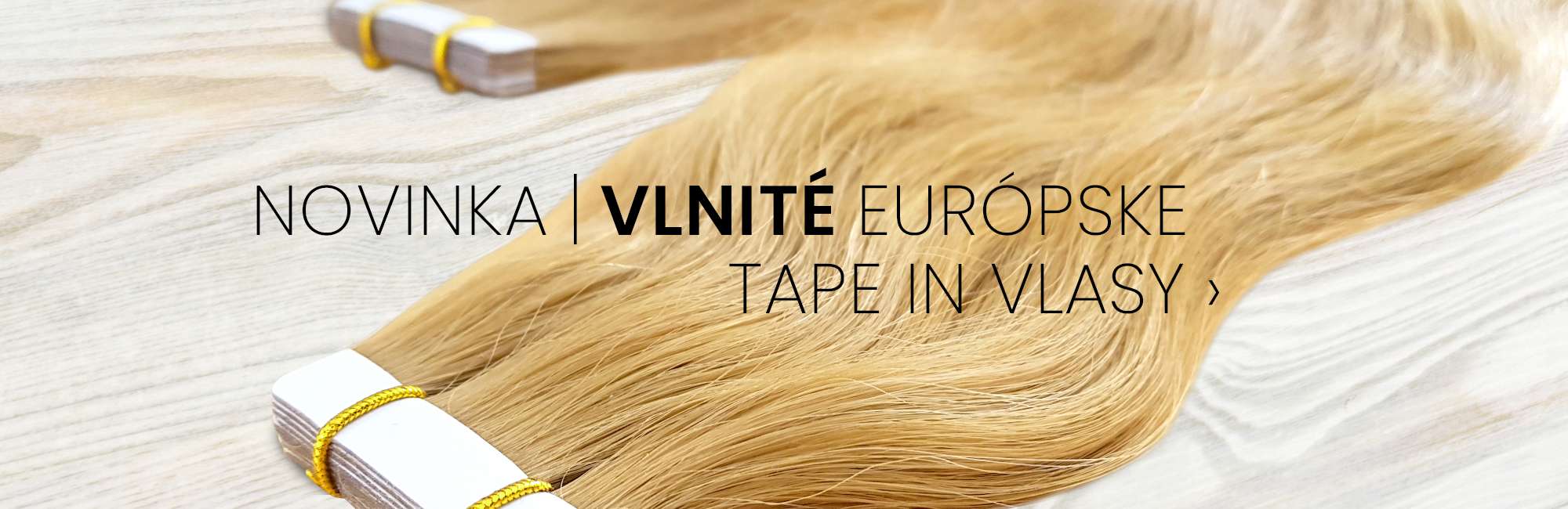 NOVINKA evropské tape in vlasy vlnité
